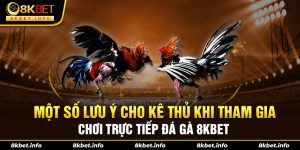 Một số lưu ý cho kê thủ khi tham gia chơi trực tiếp đá gà 8kbet